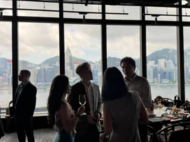 Attendees at a corporate event